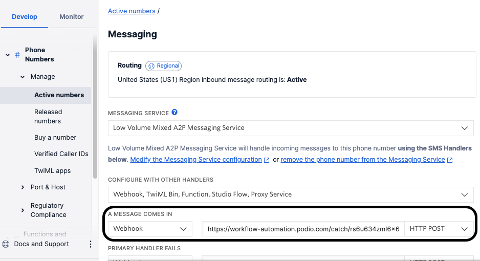 Twilio Messaging Webhook - Code Discoveries